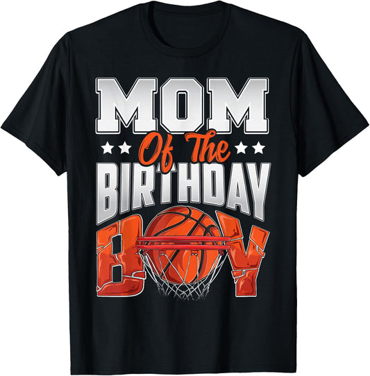 Mom Basketball Birthday Boy Family Baller b-Day Party Small T-Shirt