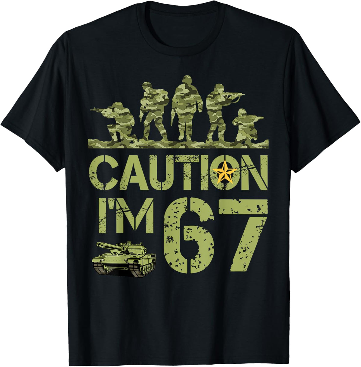 67th Birthday Military I'm 67 Year Old Camo 67 Birthday T-Shirt
