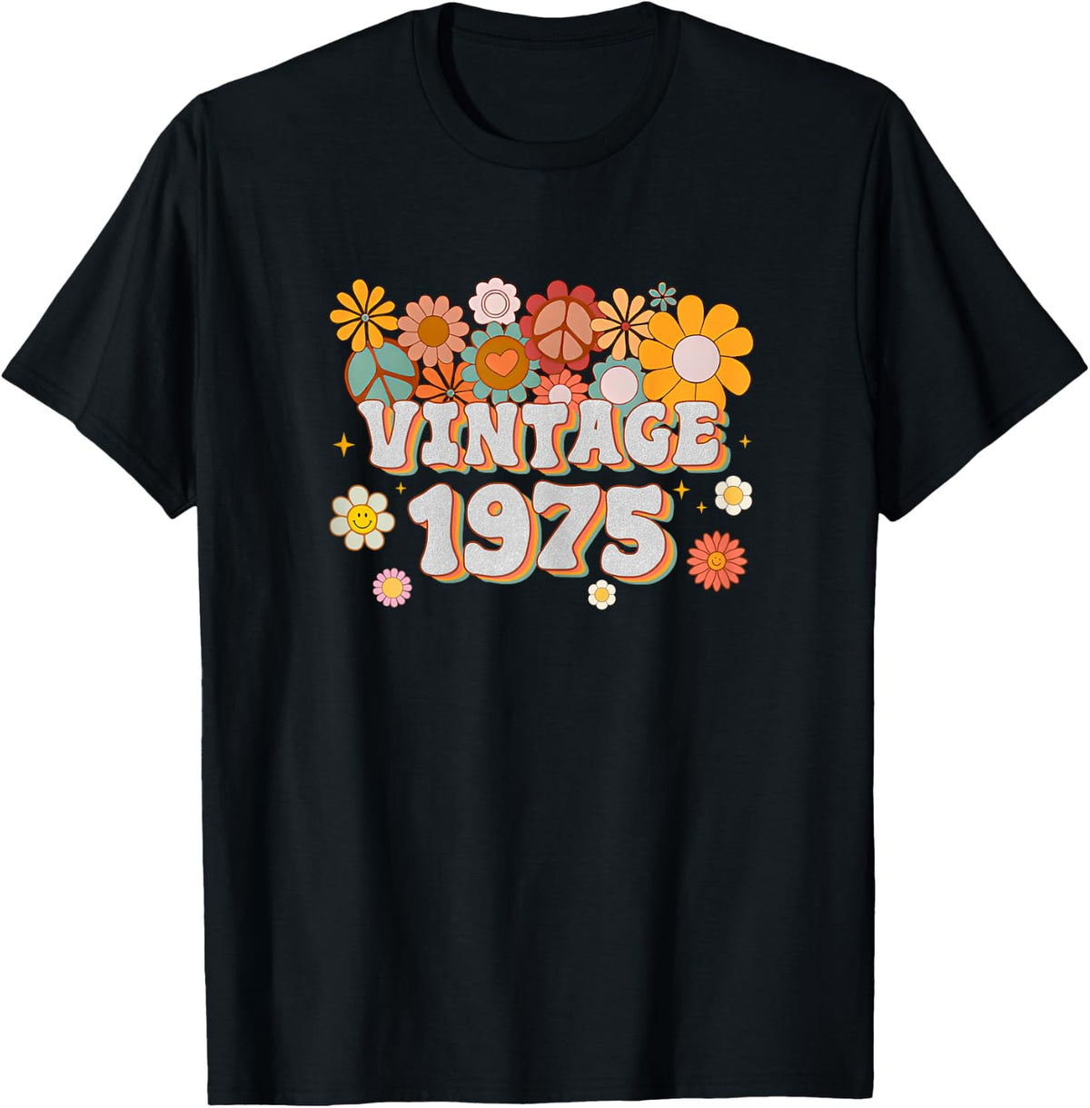 Vintage 1975 48th Birthday Gift Retro 48 Years Old Mom Dad T-Shirt
