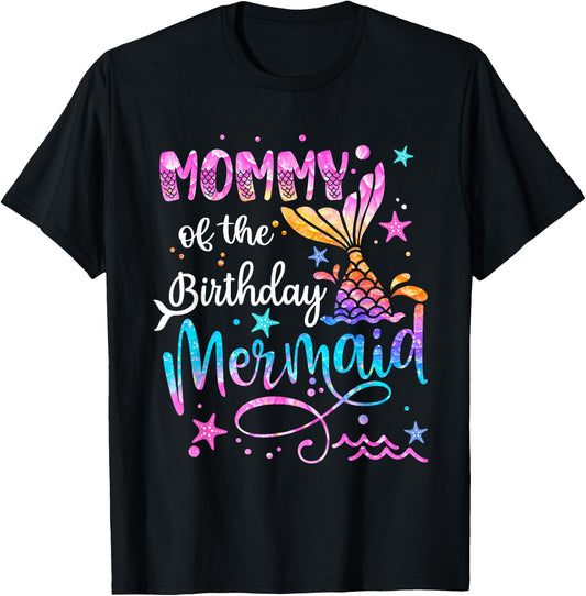 Mommy Of The Birthday Mermaid Matching Family 1st Birthday T-Shirt