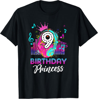 Musical Theme 9th Birthday Shirt Girls Princess Born 2014 T-Shirt