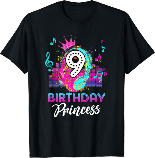 Musical Theme 9th Birthday Shirt Girls Princess Born 2014 T-Shirt