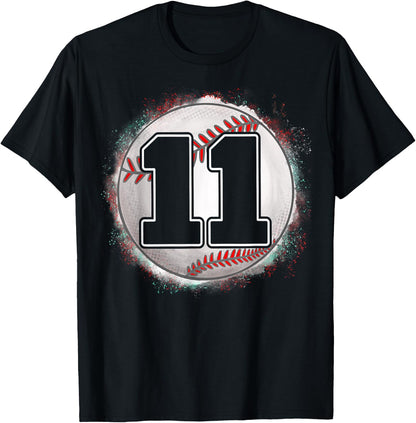 Birthday Boy 11 Baseball 11th Birthday Baseball Player T-Shirt