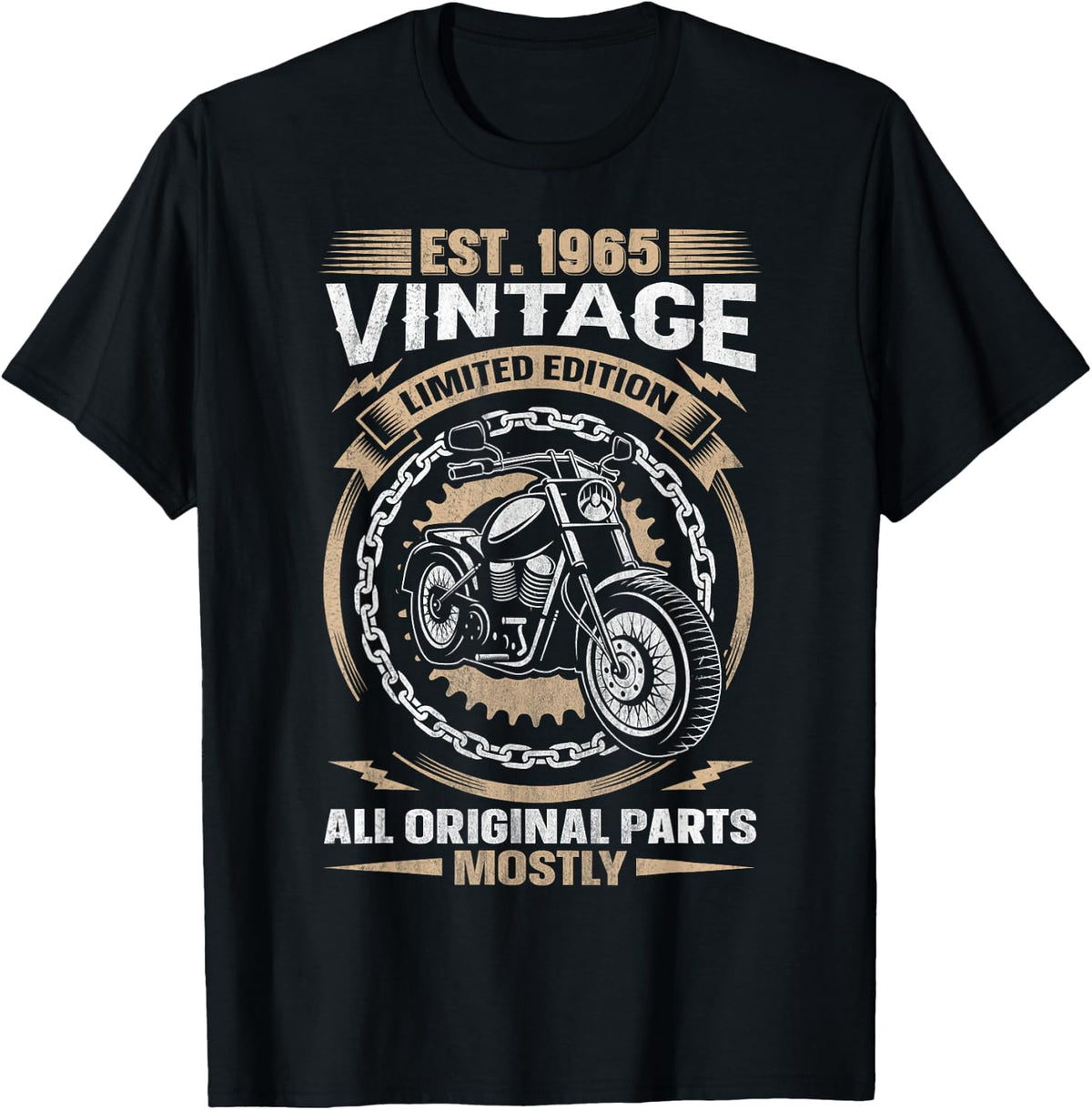 Est 1965 Vintage All Original Parts Motorcycle 59th Birthday T-Shirt