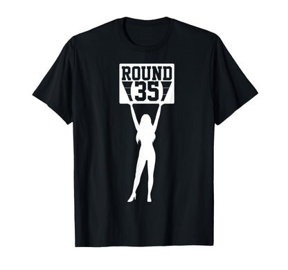 Round 35 Years Old Boxer Bday 35th Birthday Boxing Girl T-Shirt