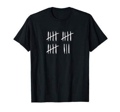 18 Years Done 18th Birthday Old Funny Tally Marks Counting T-Shirt
