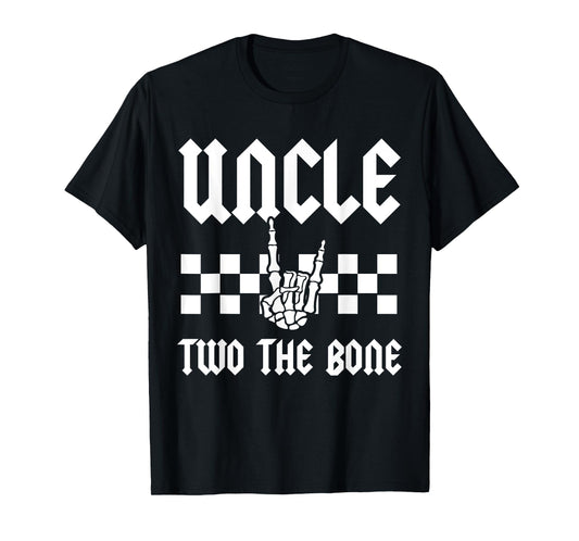 Uncle Two The Bone Skeleton Hand 2nd Birthday Boy Girl T-Shirt