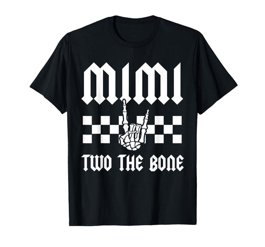 Mimi Two The Bone Skeleton Hand 2nd Birthday Boy Girl T-Shirt