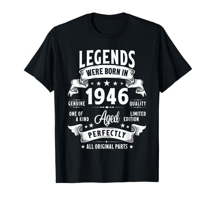Vintage 1946 79 Year Old Gifts For Men Women 79th Birthday T-Shirt