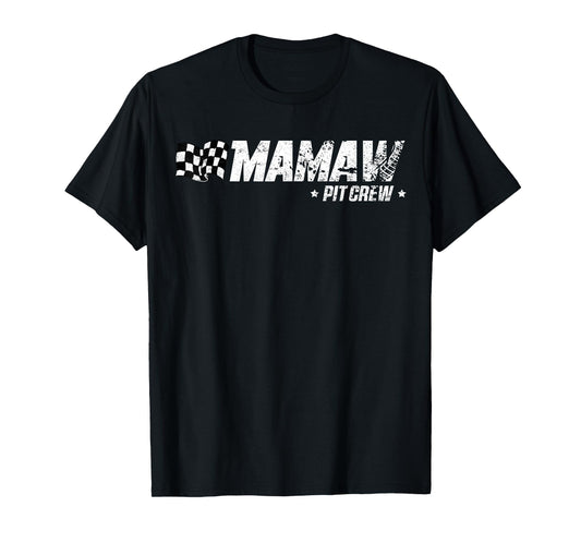 Mamaw Pit Crew Race Car Birthday Family Racing T-Shirt