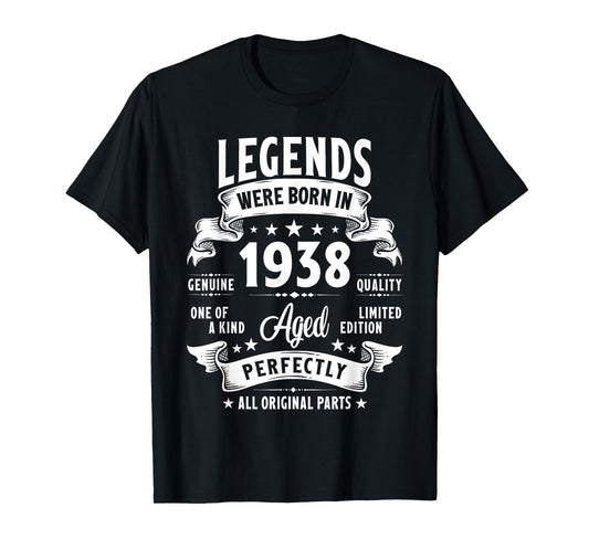 Vintage 1938 87 Year Old Gifts For Men Women 87th Birthday T-Shirt