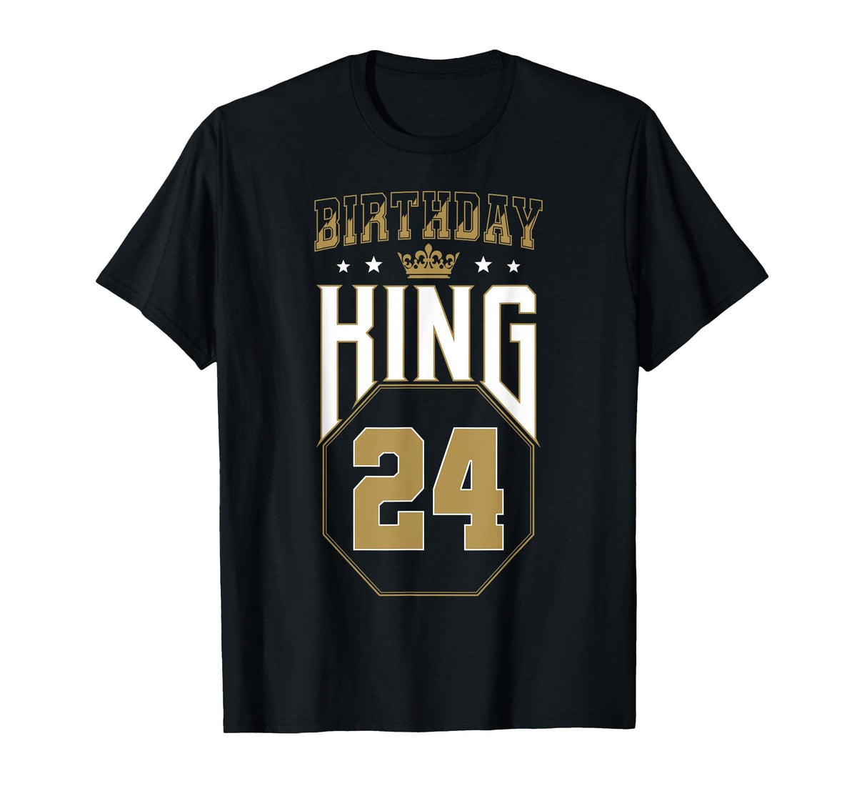 Birthday King 24th Birthday Crown 24 Years Bday For Men T-Shirt
