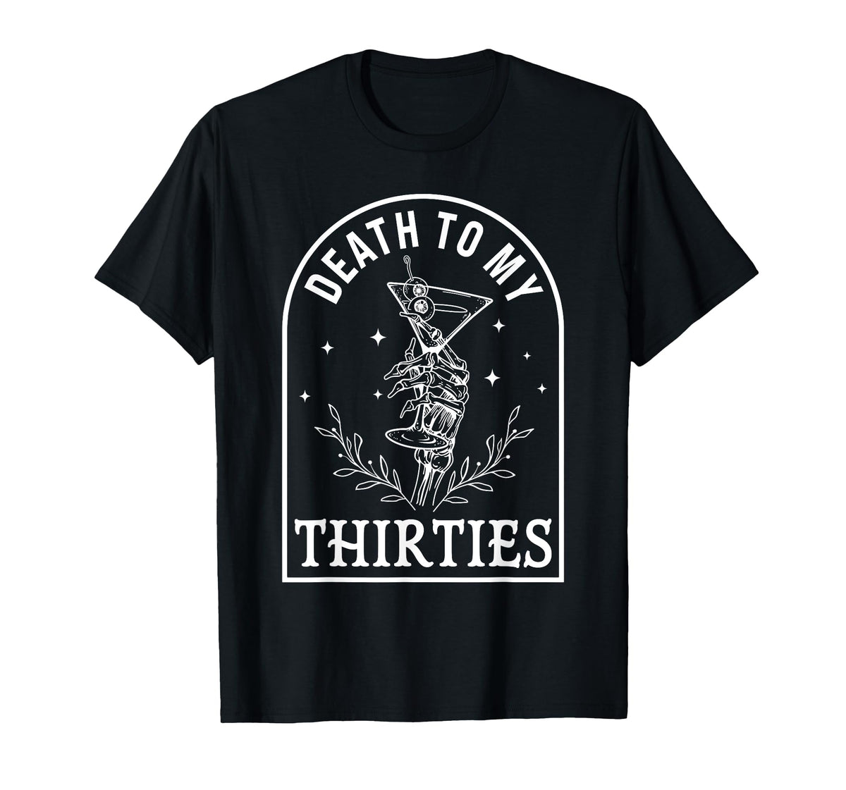 Death To My Thirties 40th Birthday Gothic Halloween Party T-Shirt