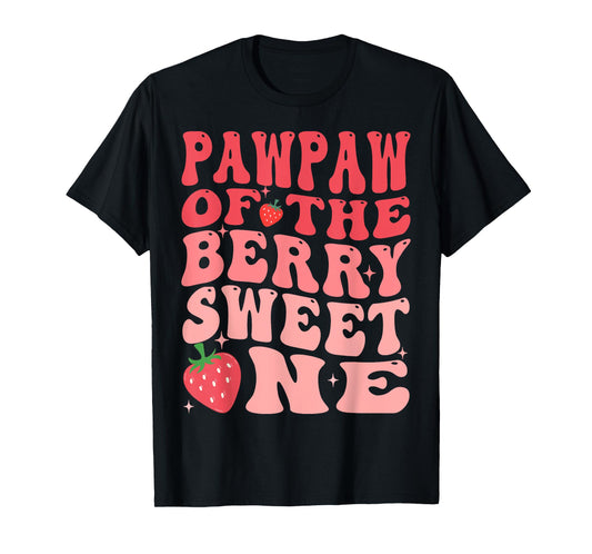 Pawpaw Of The Berry Sweet One 1st Birthday Strawberry T-Shirt
