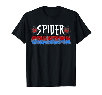 Funny Spider Web Grandma Family Matching Birthday Boy T-Shirt
