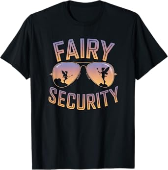 Fairy Security Birthday Family Halloween Costume Dad Mom T-Shirt