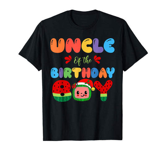 Uncle of The Birthday Boy Melon Family Matching Funny T-Shirt