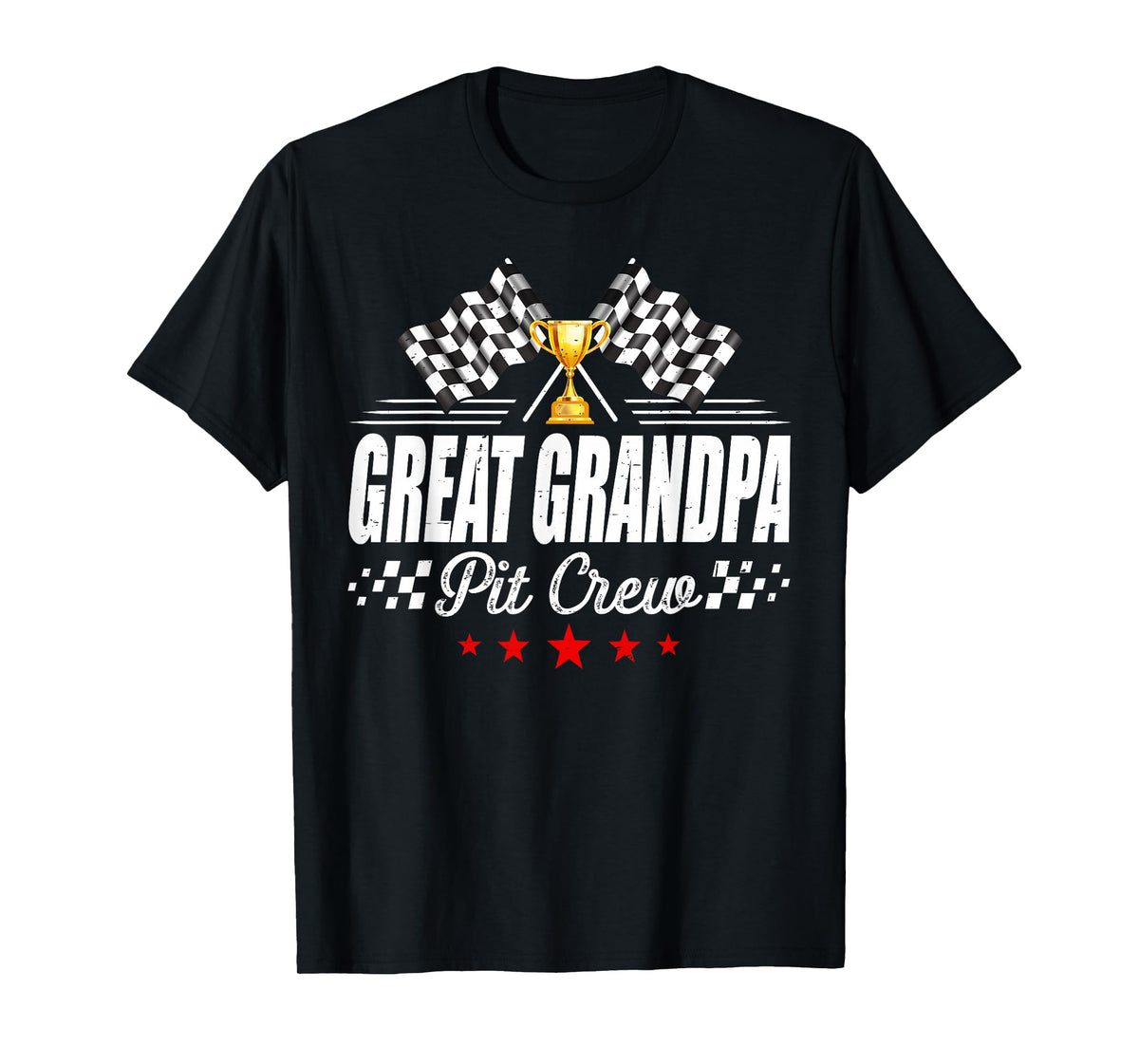 Great Grandpa Pit Crew Race Car Racing Birthday Party T-Shirt