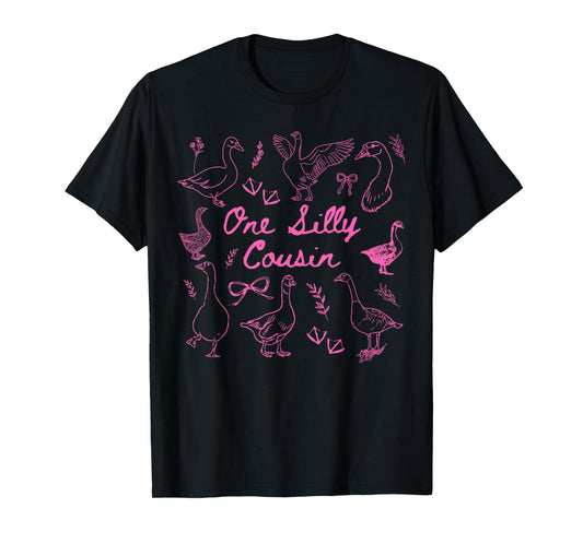 One Silly Cousin Goose 1st Birthday Matching Family Cousin T-Shirt