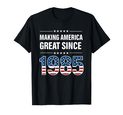 USA American Flag Funny 1985 40th Years Old 1985 Birthday T-Shirt