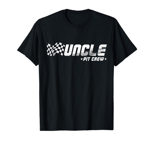 Uncle Pit Crew Race Car Birthday Family Racing T-Shirt
