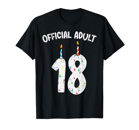 Official Adult 18 Candles 18th Birthday Women Girls T-Shirt