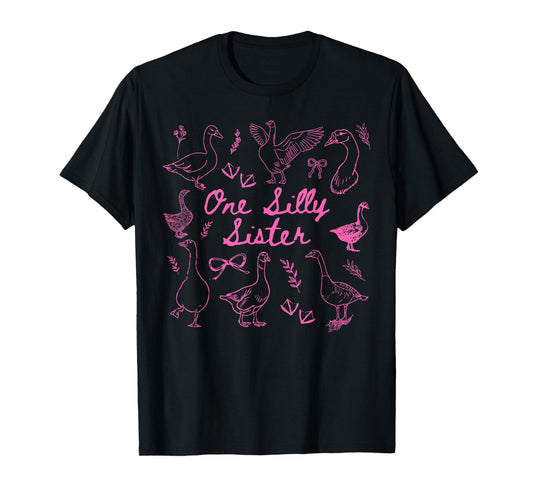 One Silly Goose 1st Birthday Matching Family Silly Sister T-Shirt