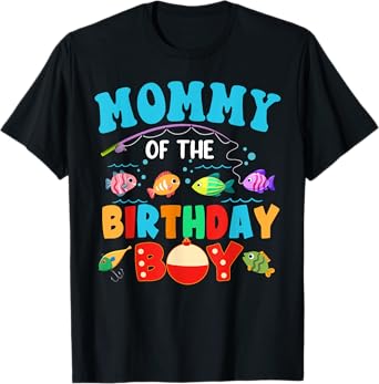 Mommy Of The Birthday Boy Sea Fish Ocean Animals Aquarium T-Shirt