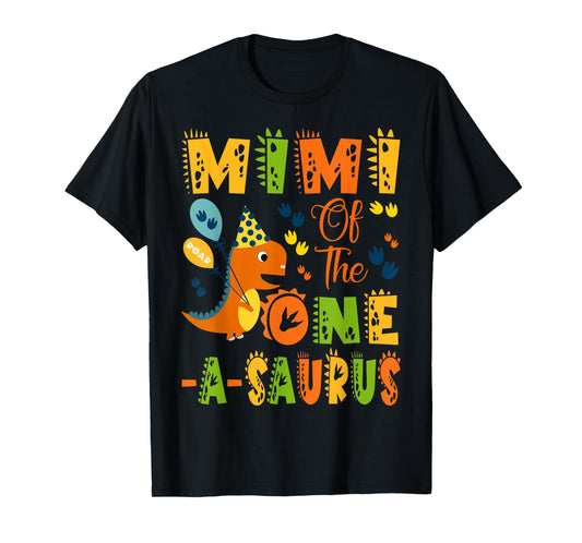 Mimi of The One-A-Saurus 1St Birthday Dinosaur Party T-Shirt