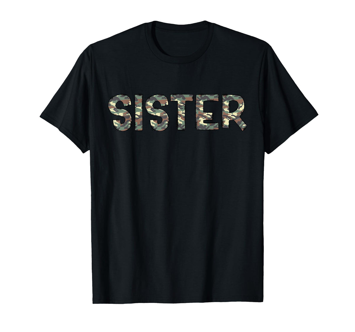 Sister Camo Hunting Camouflage Matching Birthday Family T-Shirt