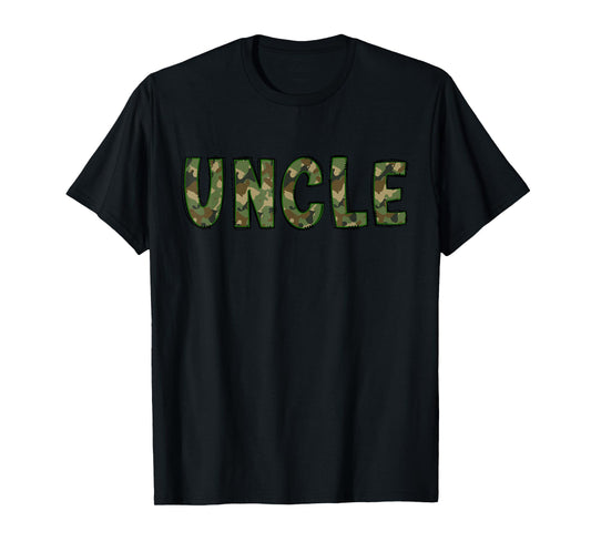 Uncle Retro Camo Camouflage Matching Birthday Family T-Shirt