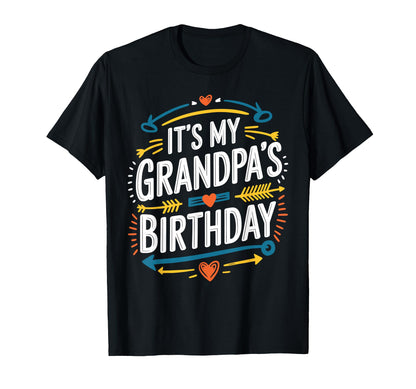 It's My grandpa's Birthday Boho Nostalgia Design Women Kids T-Shirt
