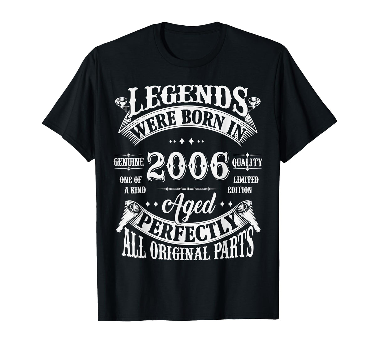 19th Birthday Tee 19 Years Old Vintage Legends Born In 2006 T-Shirt