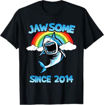 Jawsome Since 2014 Happy Shark 5 Birthday Gift T-Shirt