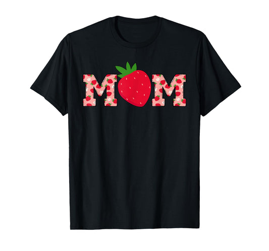 Mom Berry Sweet Cute Strawberry Birthday Matching Family T-Shirt