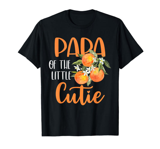 Papa Little Cutie Baby Shower Orange 1st Birthday Party T-Shirt