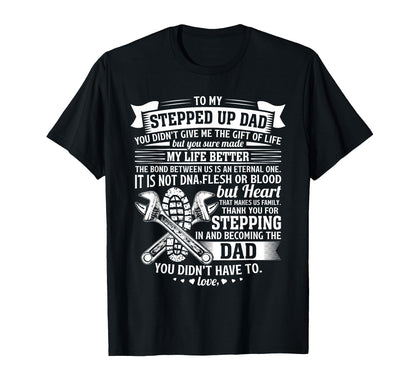 Mechanic stepdad fathers day birthday gifts step dad men T-Shirt