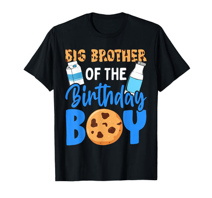 Big Brother of the birthday boy Milk and Cookies 1st T-Shirt