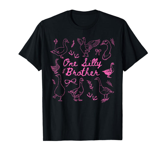 One Silly Goose 1st Birthday Matching Family Silly Brother T-Shirt