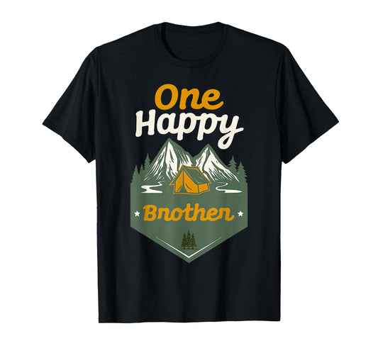One Happy Mama Camper Birthday Family Matching Boy Brother T-Shirt