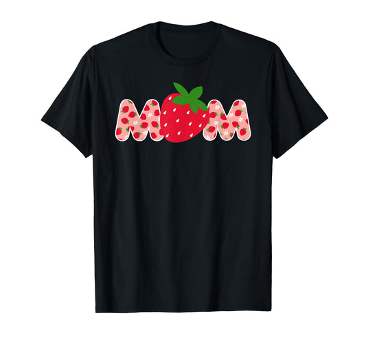 Mom Strawberry First Birthday Family Funny Strawberry T-Shirt