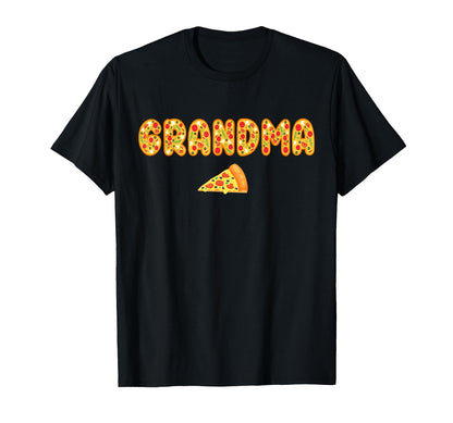 Grandma Grandpa Matching Birthday Squad Crew Pizza Family T-Shirt
