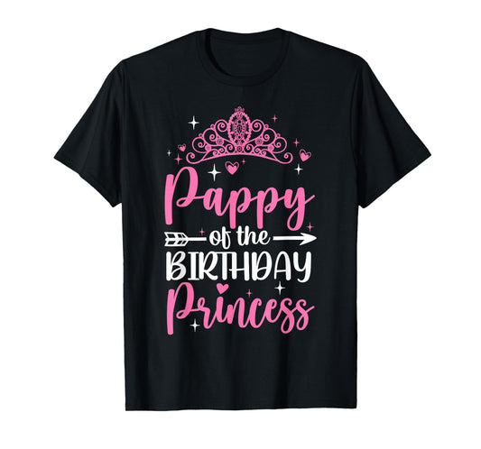 Pappy Of The Birthday Princess Bday Girl Kid Cute Family T-Shirt