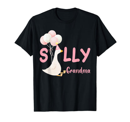 Silly Grandma Goose Family Matching Birthday Squad Crew T-Shirt