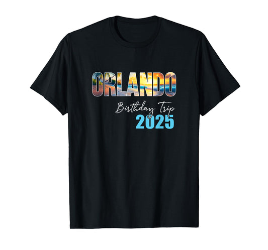 Orlando Birthday Trip 2025 Vacation Party Crew Cruise T-Shirt