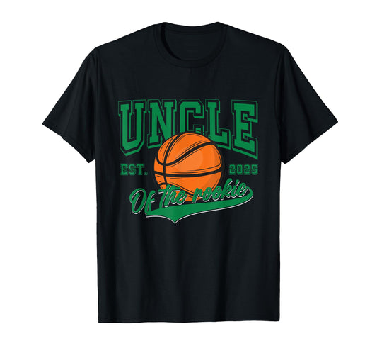Uncle of Rookie 1st Birthday boy Basketball Family Matching T-Shirt