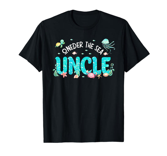 Mens Under Sea Uncle Birthday Girl Boy Matching Family Party T-Shirt