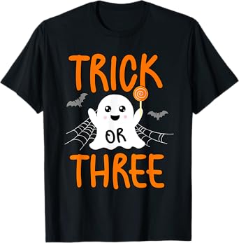 Trick or Three Theme Halloween 3rd Birthday Party Spooky T-Shirt
