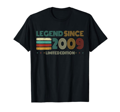 16 Years Old Legend Since 2009 16th Birthday T-Shirt