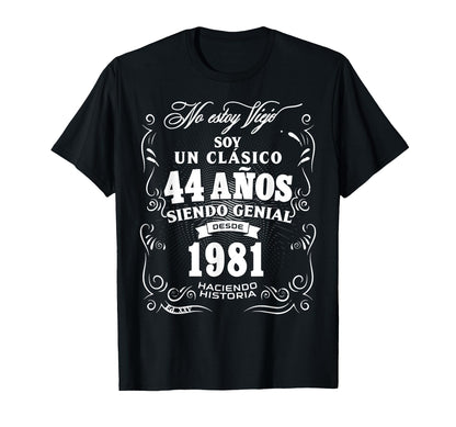 44th Birthday gift for Men in Spanish Regalo cumpleanos 44 T-Shirt